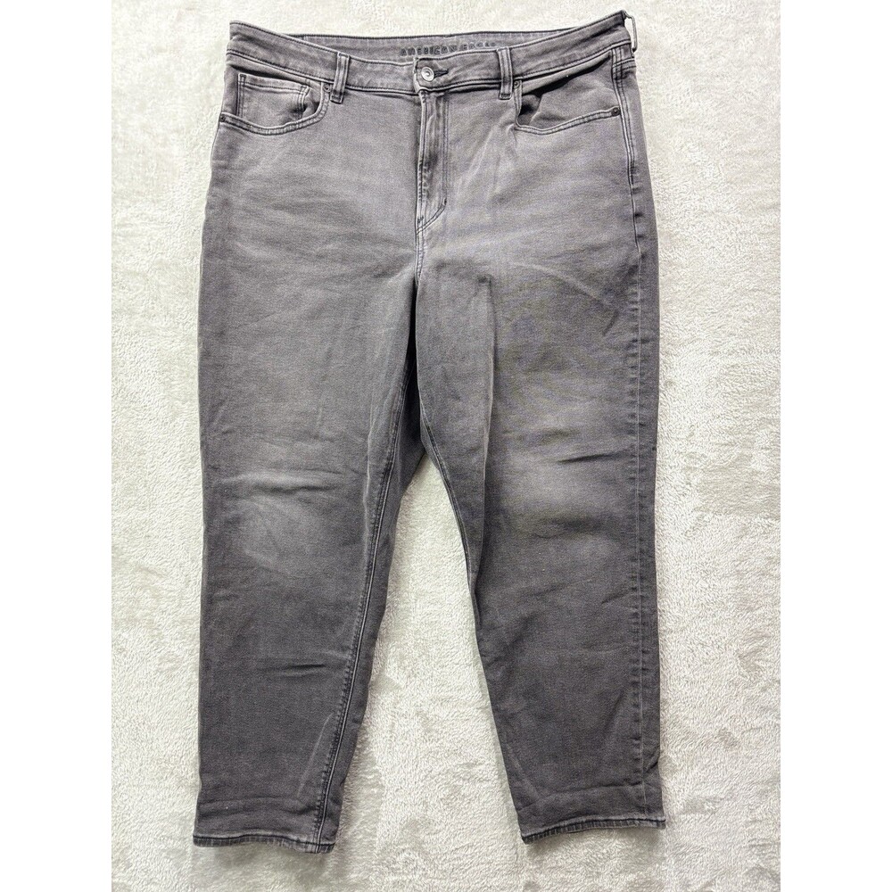 Women's 18 Reg American Eagle Stretch jeans: Mom Jean fit, Grey